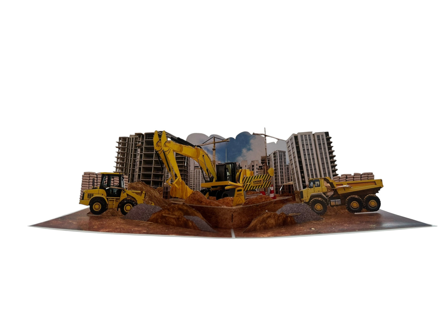 Excavator Pop Up Card