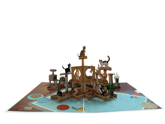 Cat House  Pop Up Card