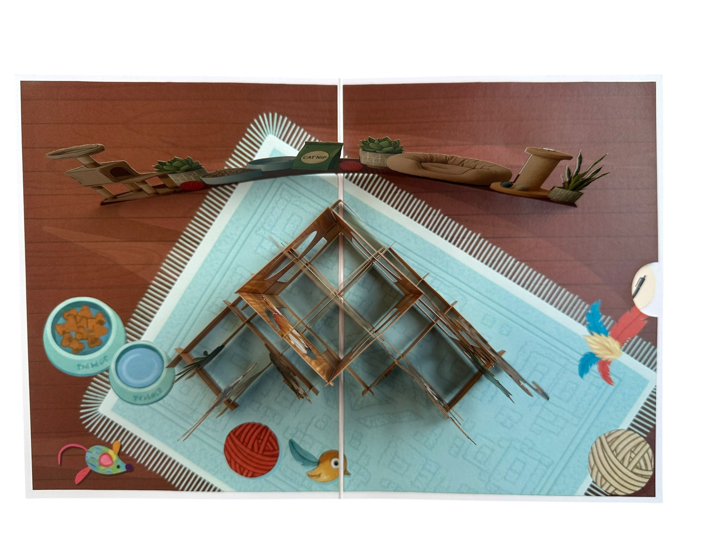 Cat House  Pop Up Card