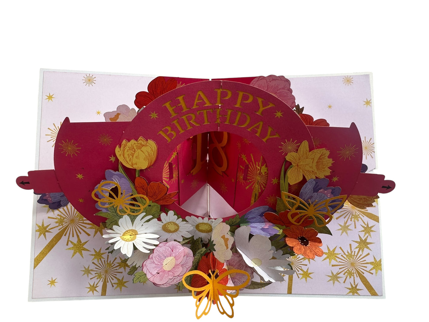 Happy Birthday 18  Pop Up Card