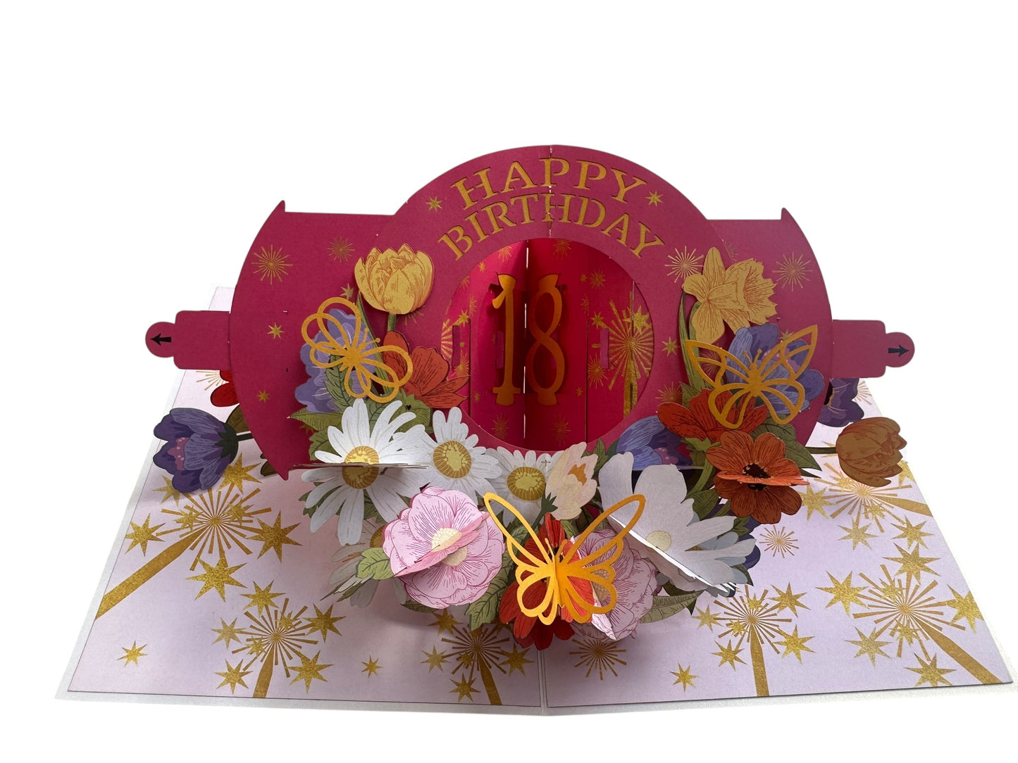 Happy Birthday 18  Pop Up Card