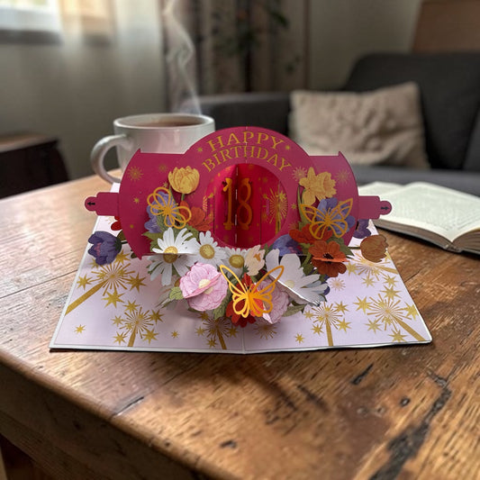 Happy Birthday 18  Pop Up Card