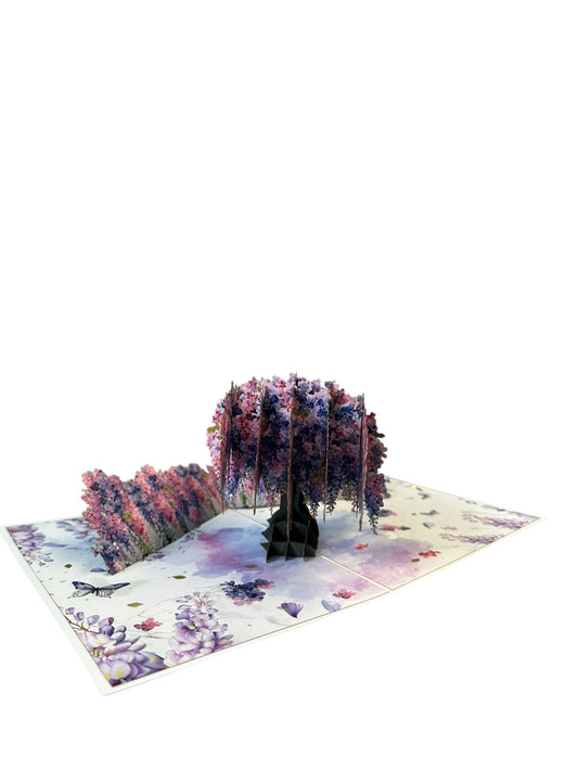 Purple Tree  Pop Up Card