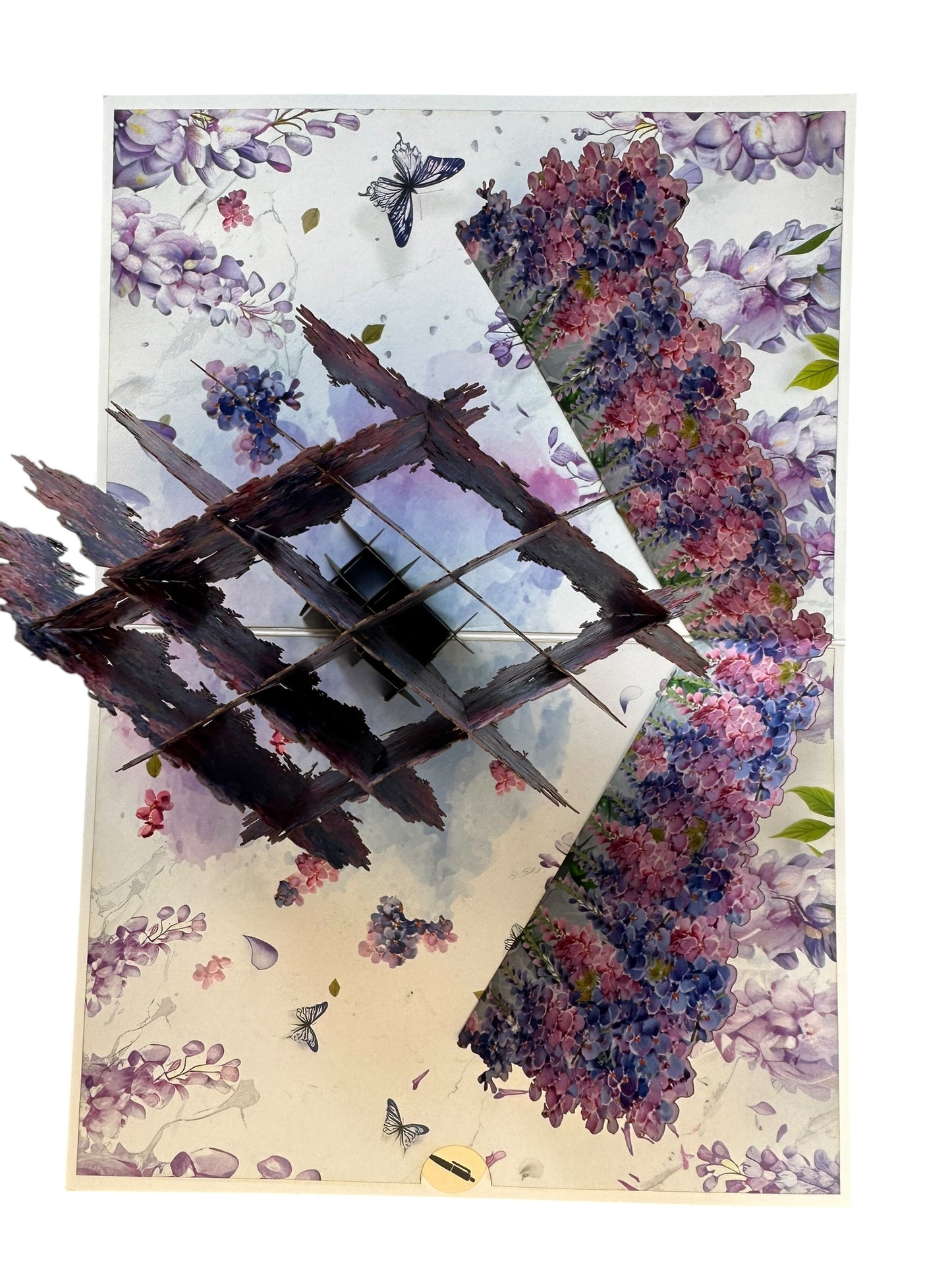 Purple Tree  Pop Up Card