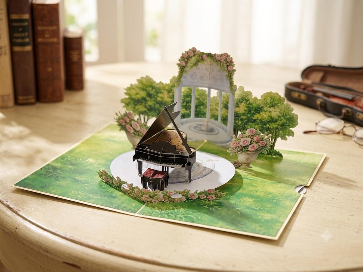 Piano pop up card