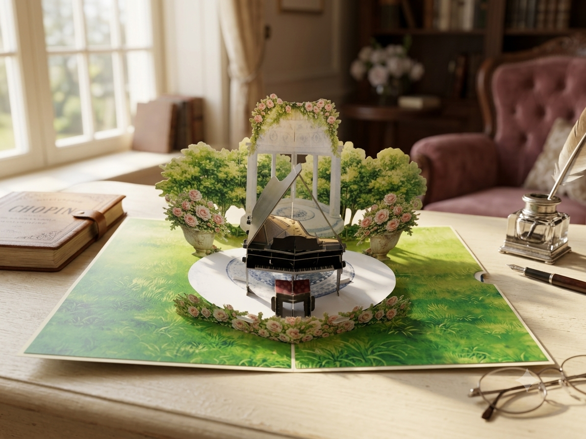 Piano pop up card