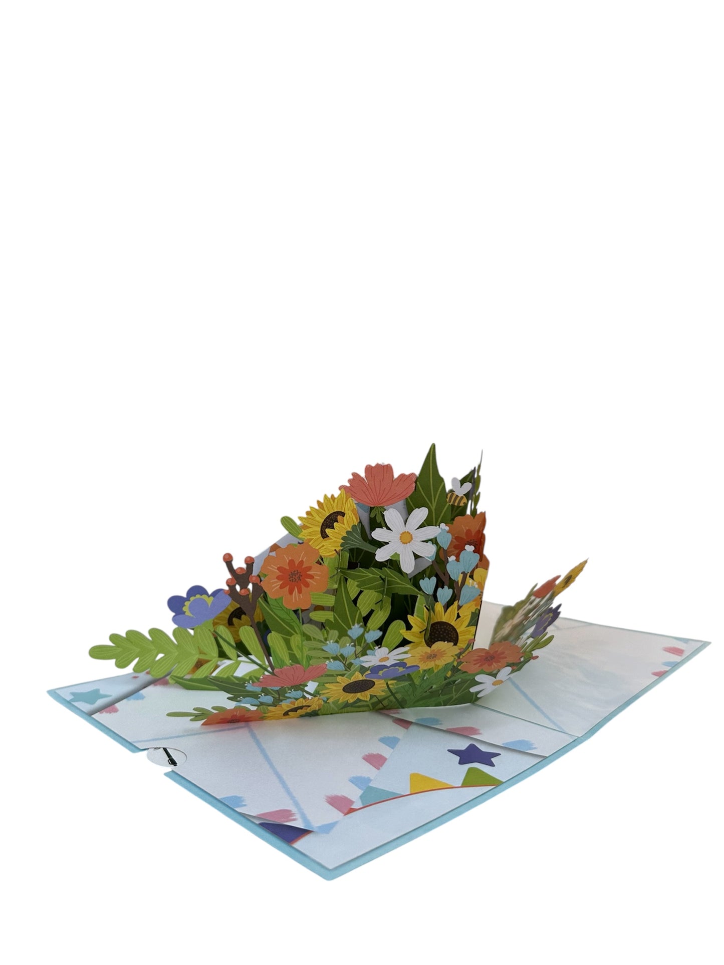 Happy birthday flowers pop up card