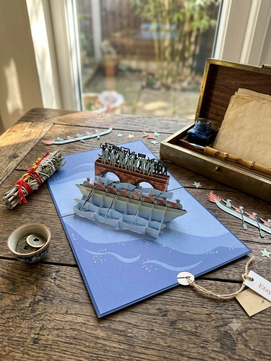 Rowing  Pop-Up Card