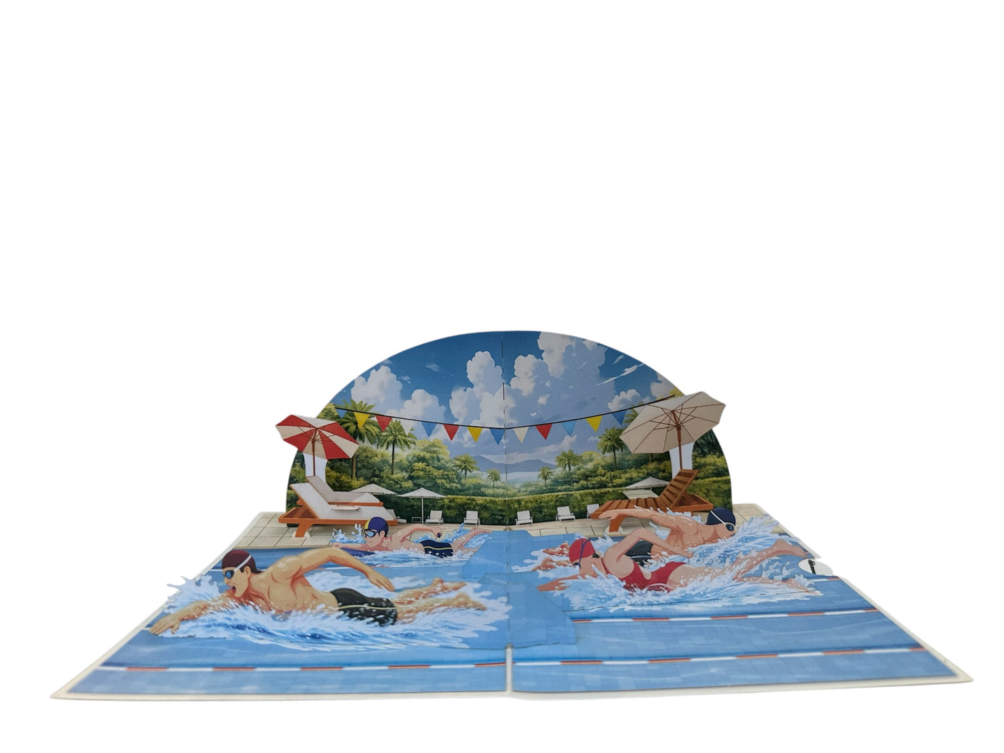 Swiming  Pop-Up Card