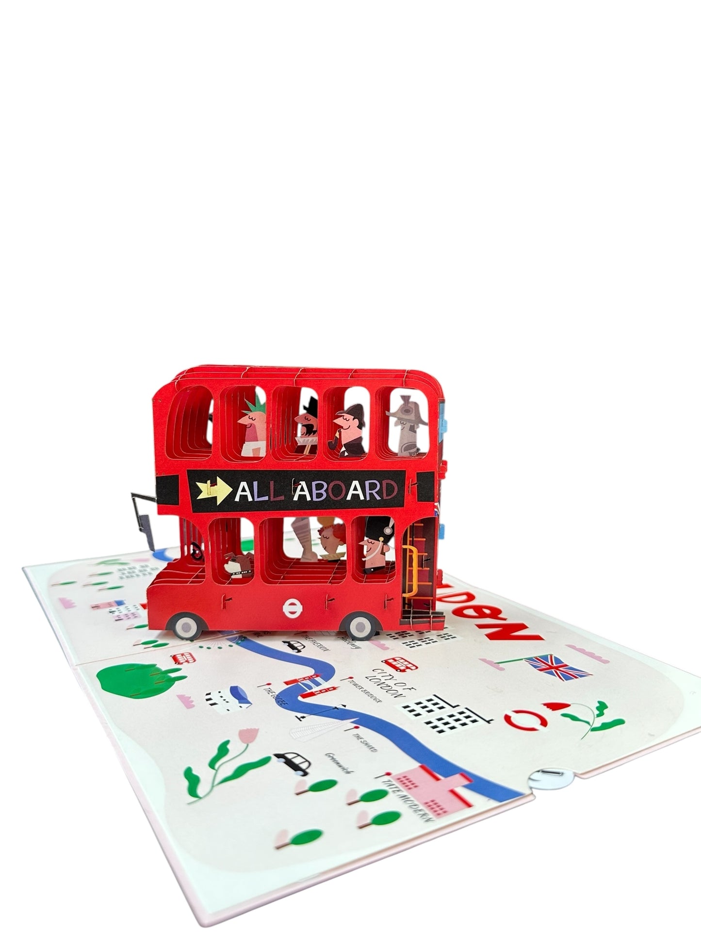 Double Deck Bus Pop-Up Card