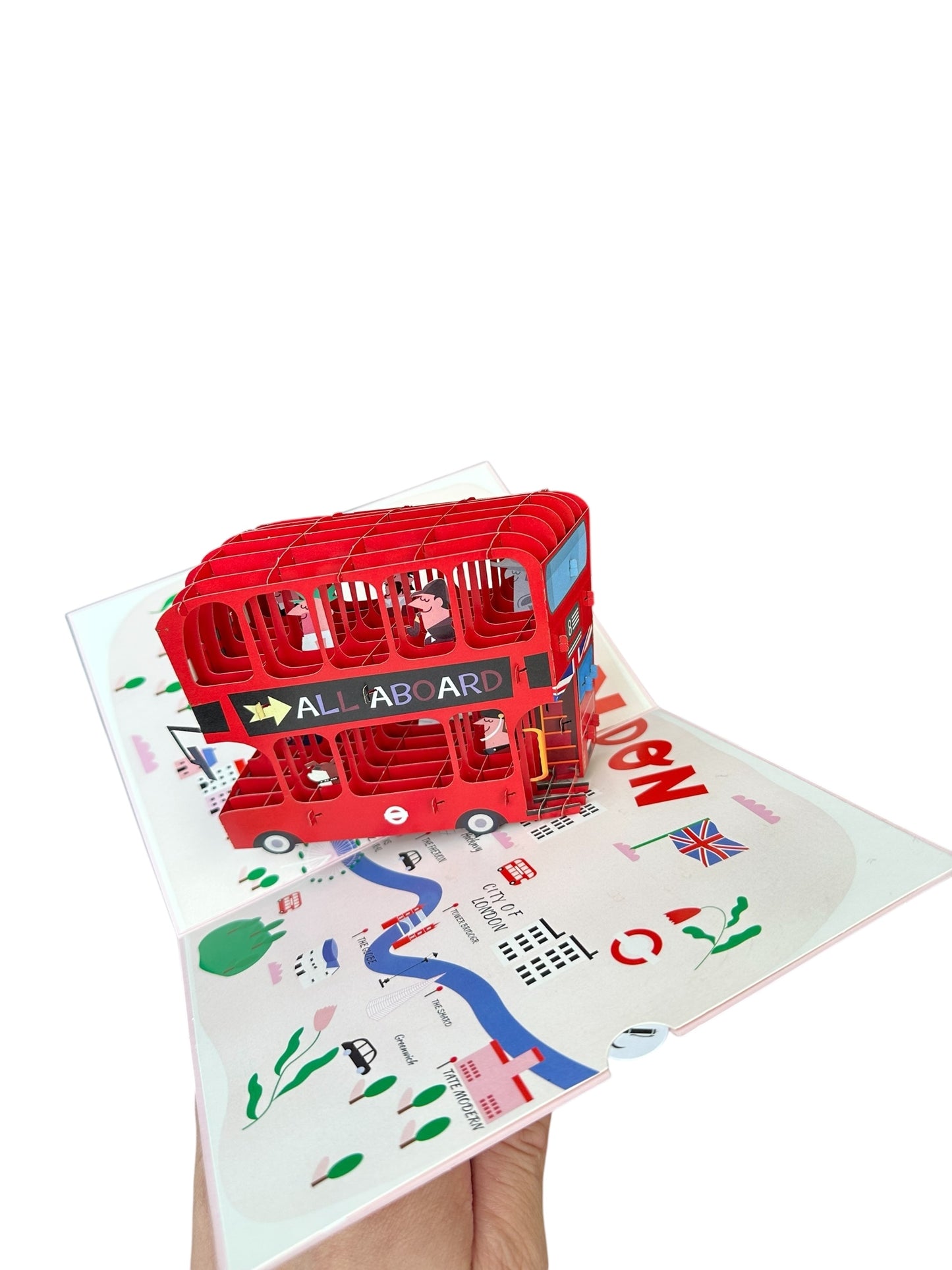 Double Deck Bus Pop-Up Card