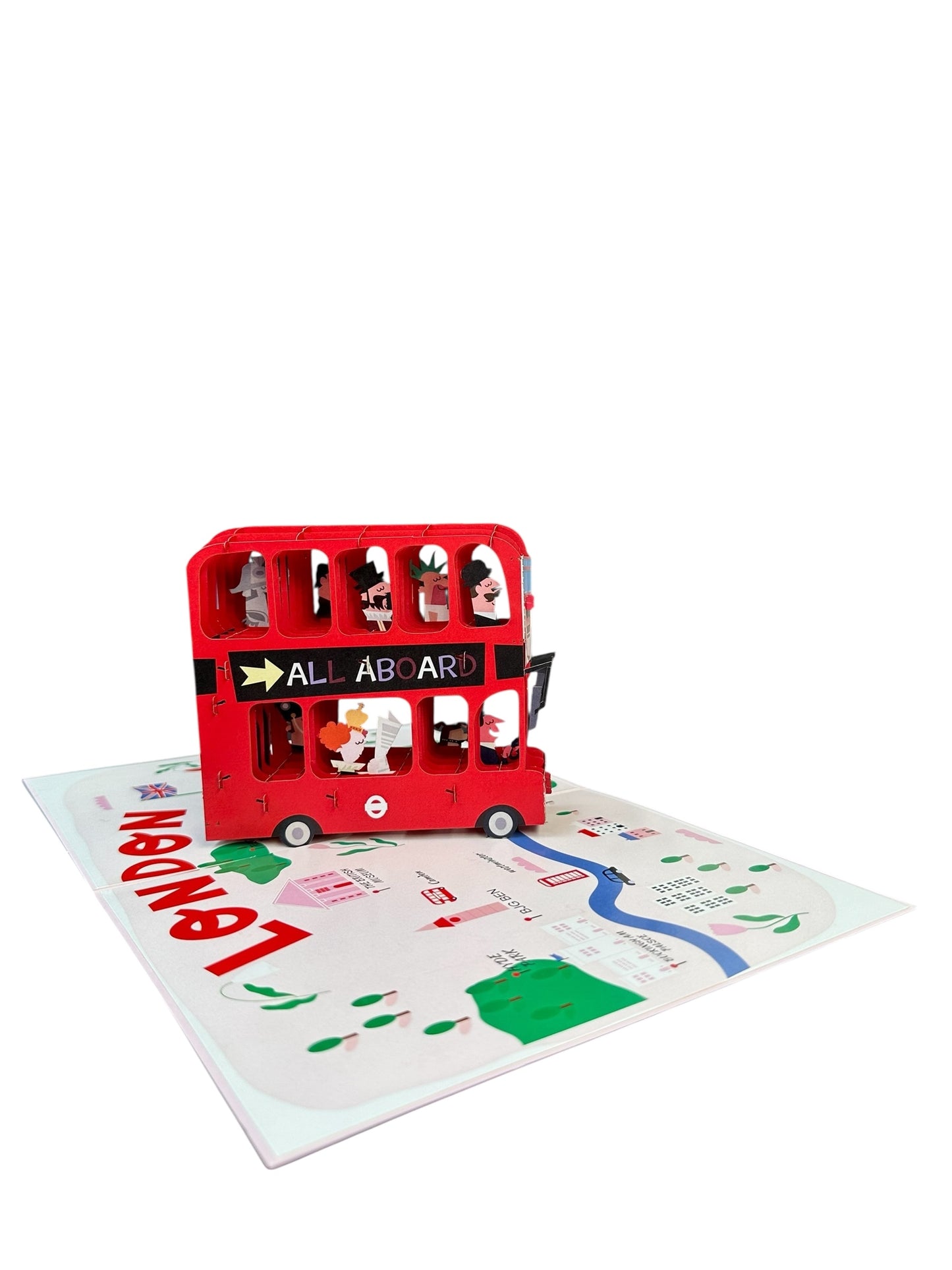 Double Deck Bus Pop-Up Card