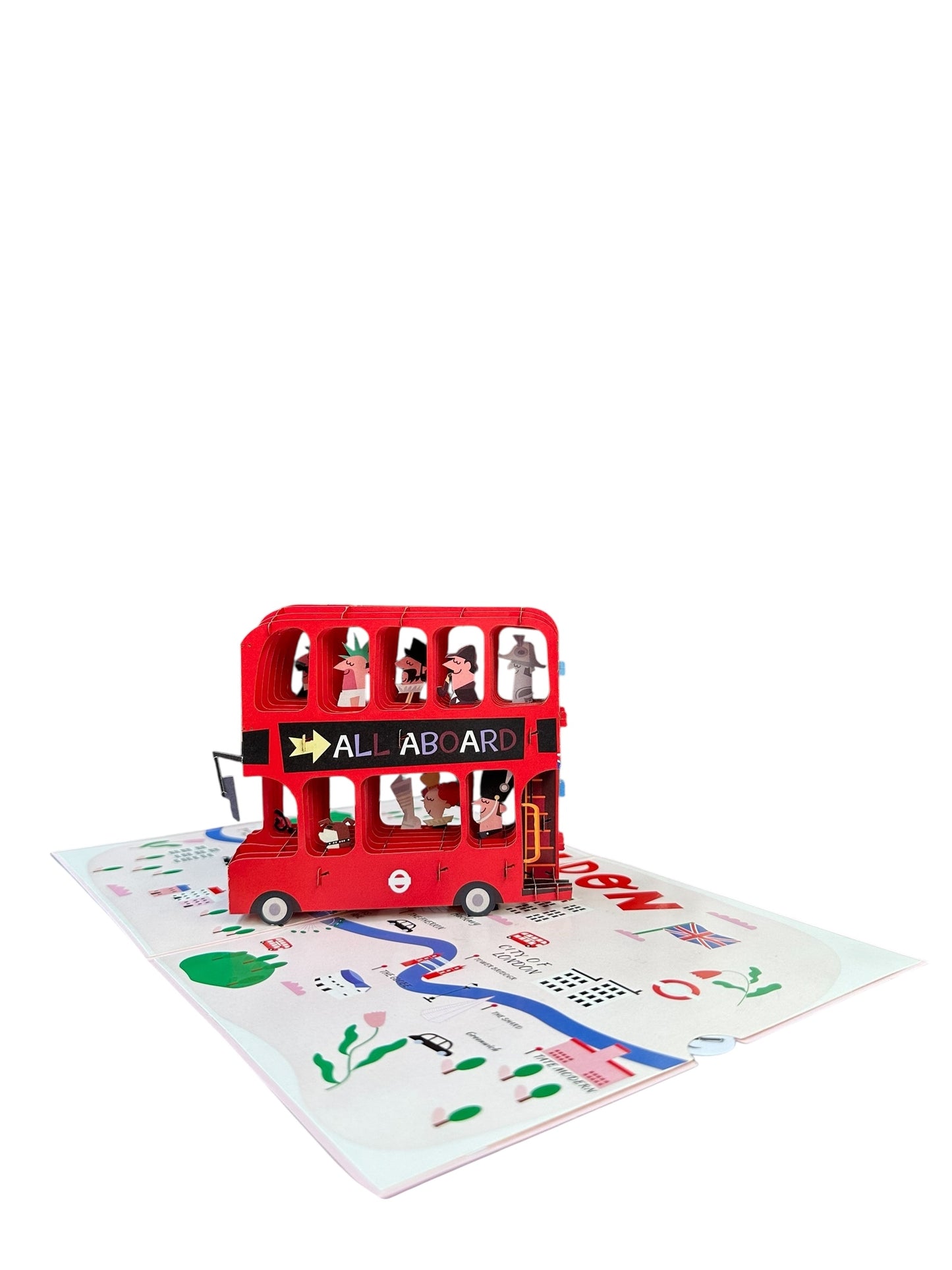 Double Deck Bus Pop-Up Card