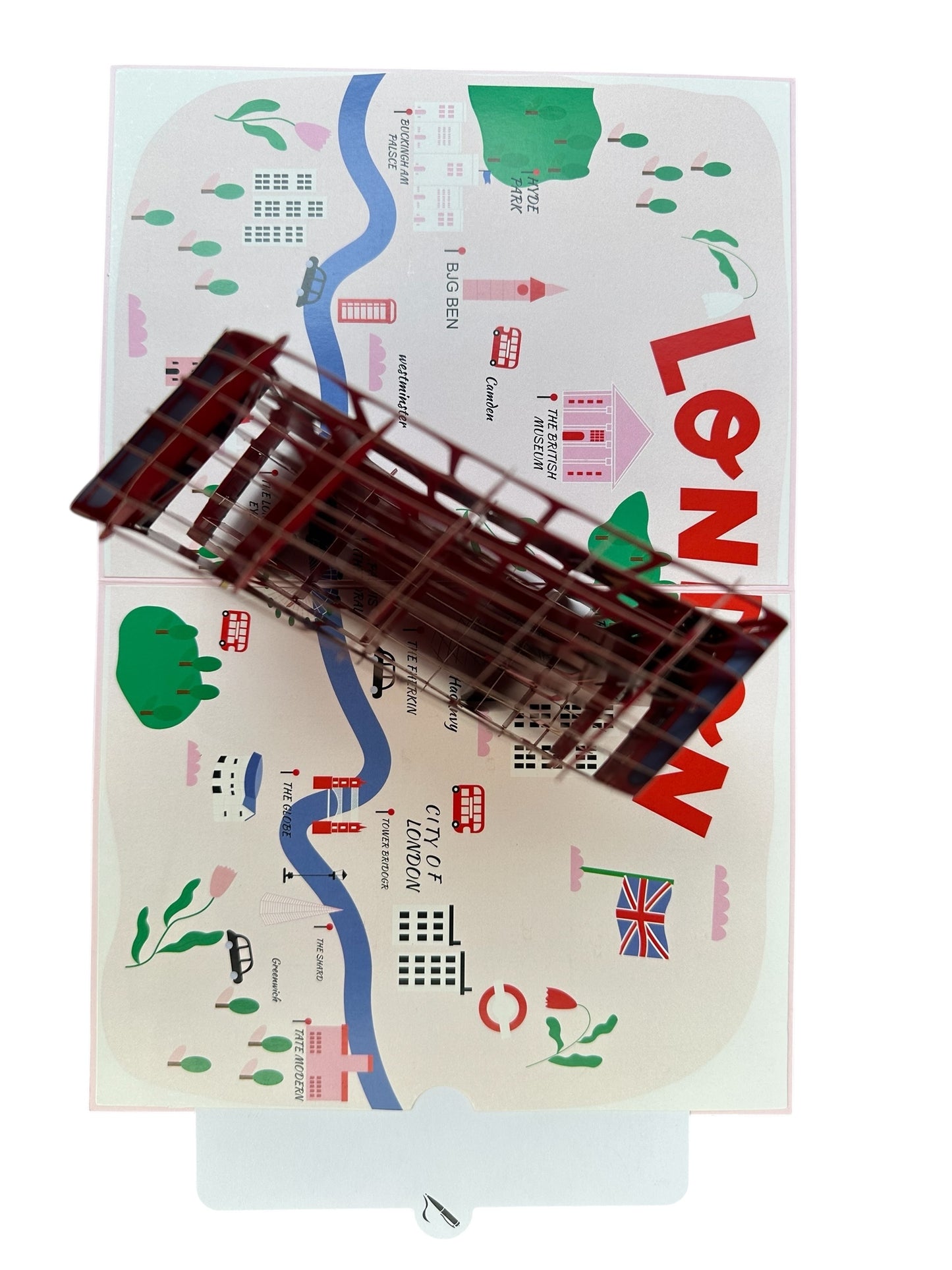 Double Deck Bus Pop-Up Card