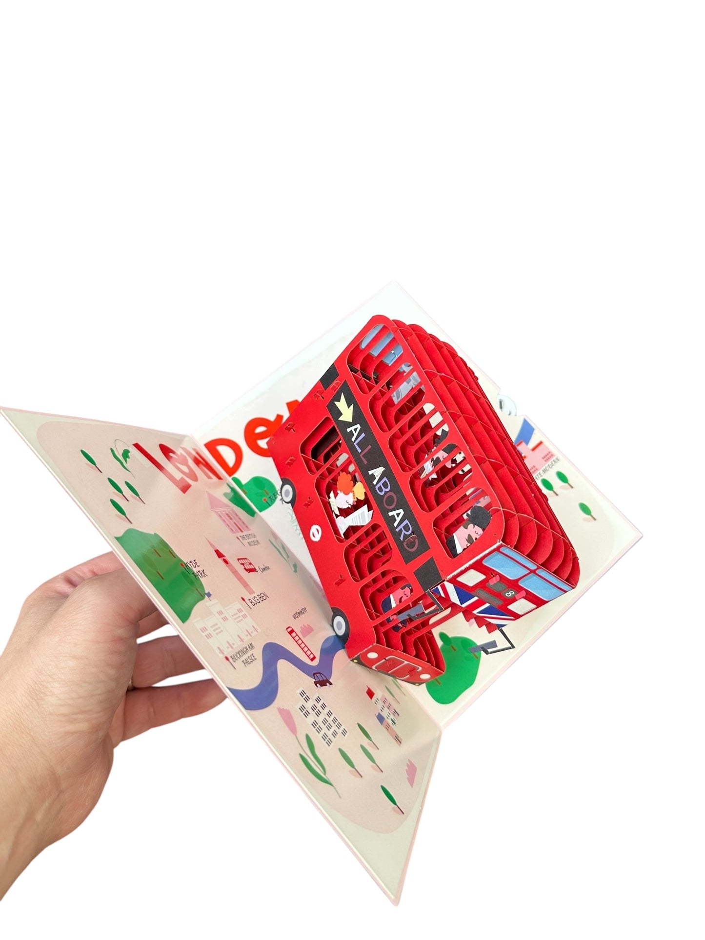 Double Deck Bus Pop-Up Card