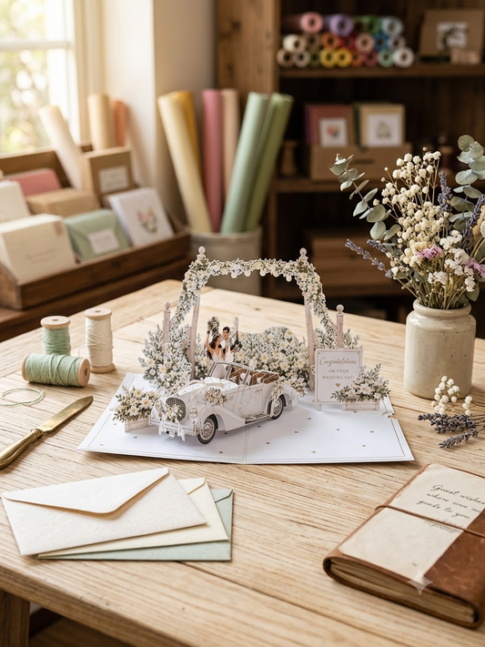 Wedding Car pop up card