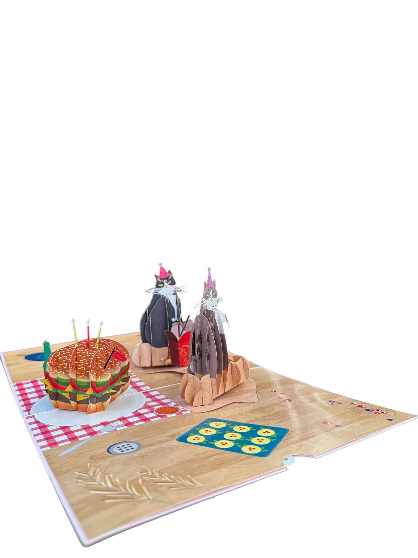 Cat Birthday  pop up card