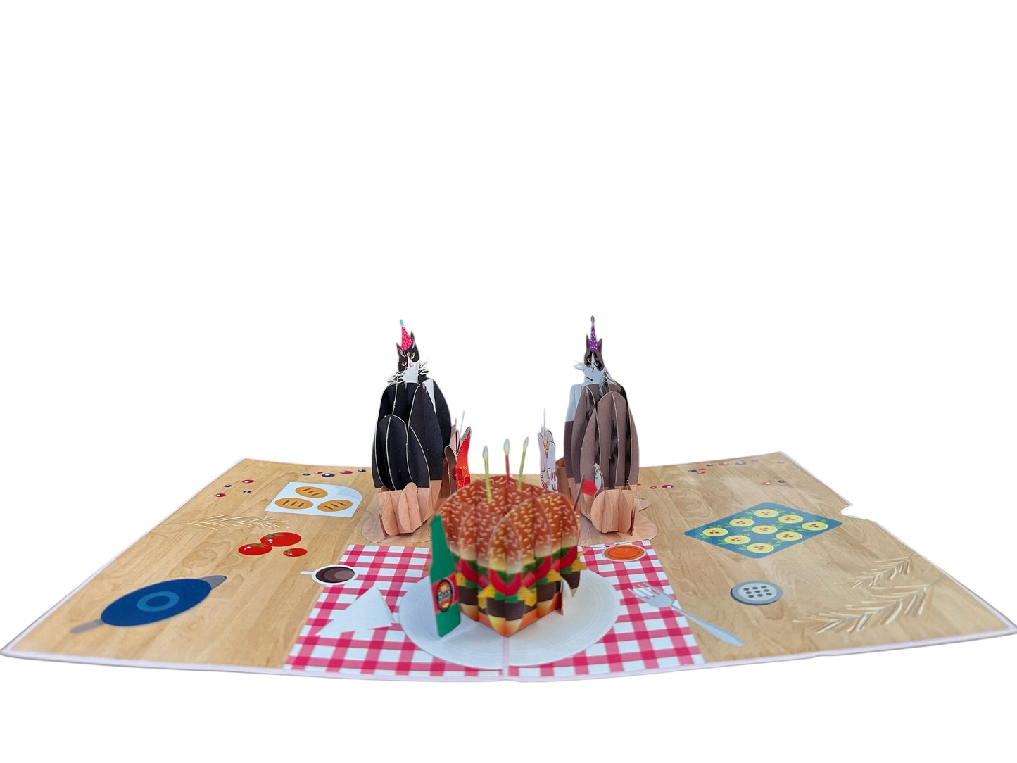 Cat Birthday  pop up card