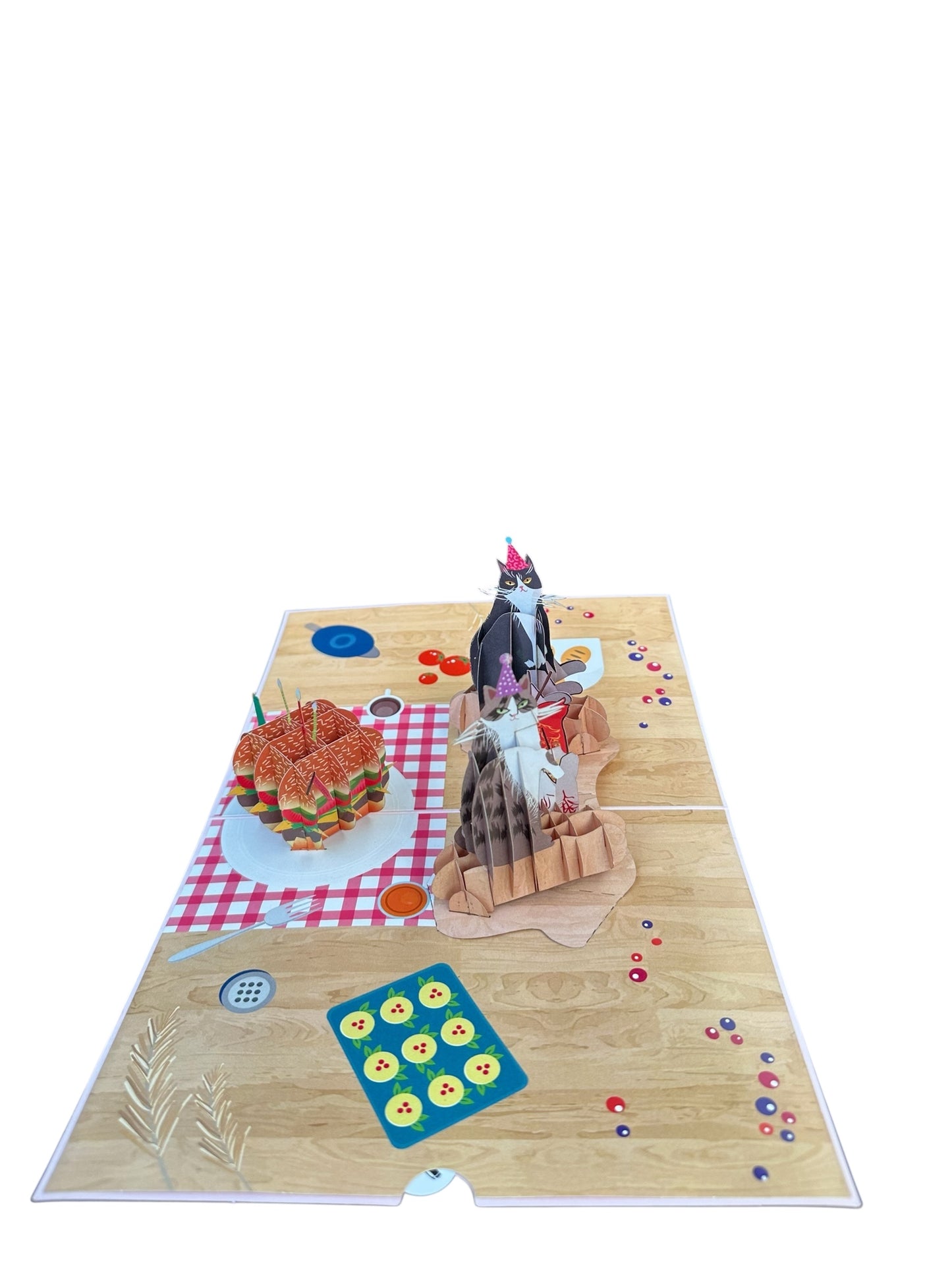 Cat Birthday  pop up card