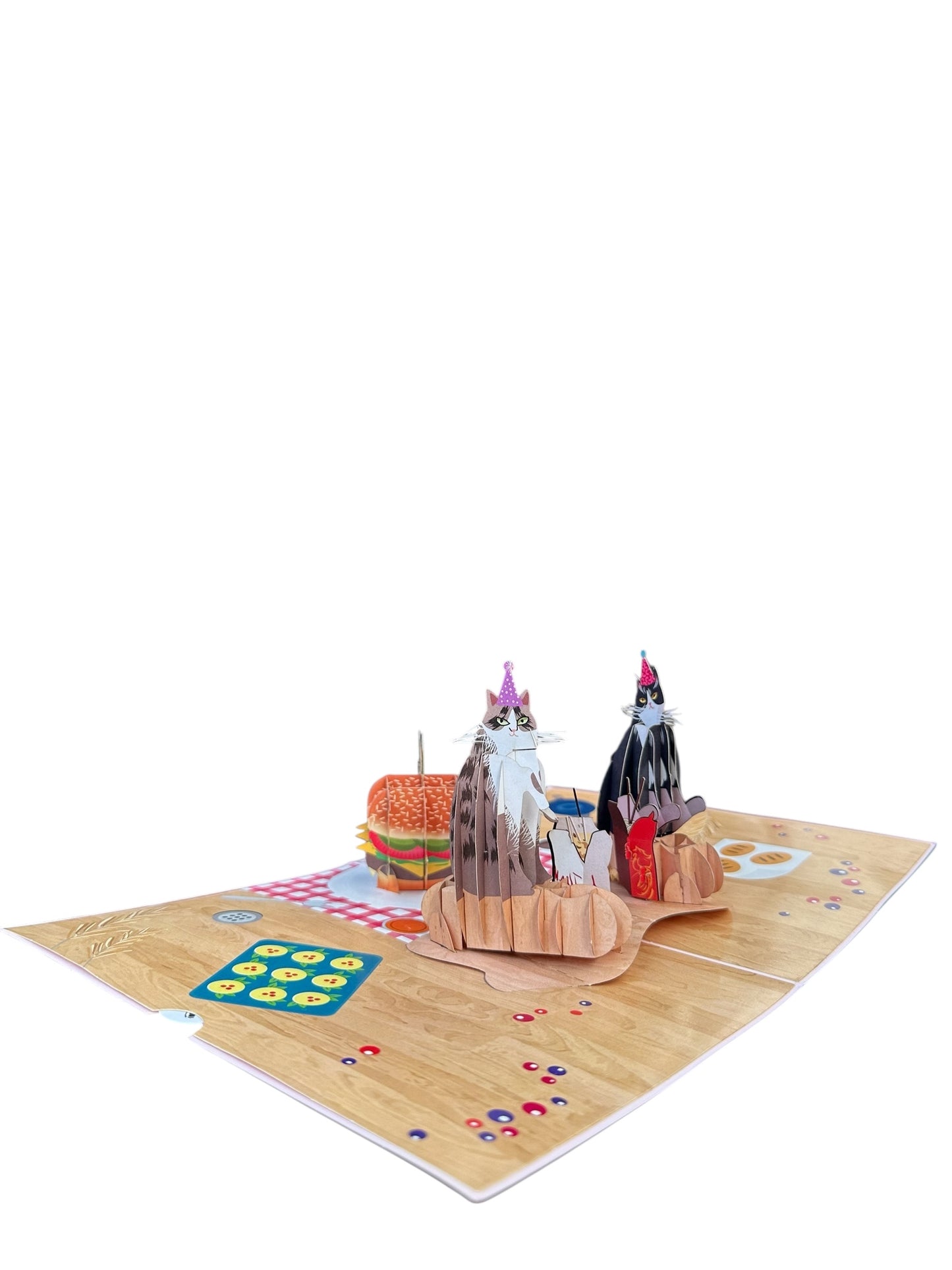 Cat Birthday  pop up card