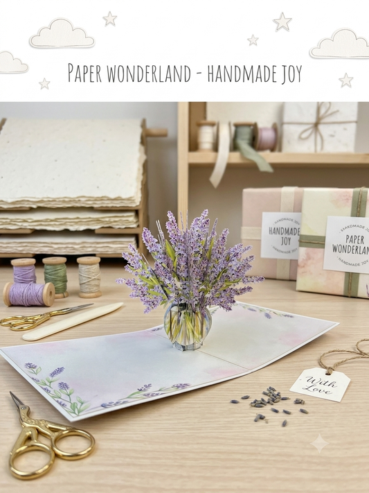 Lavender Pop Up Card