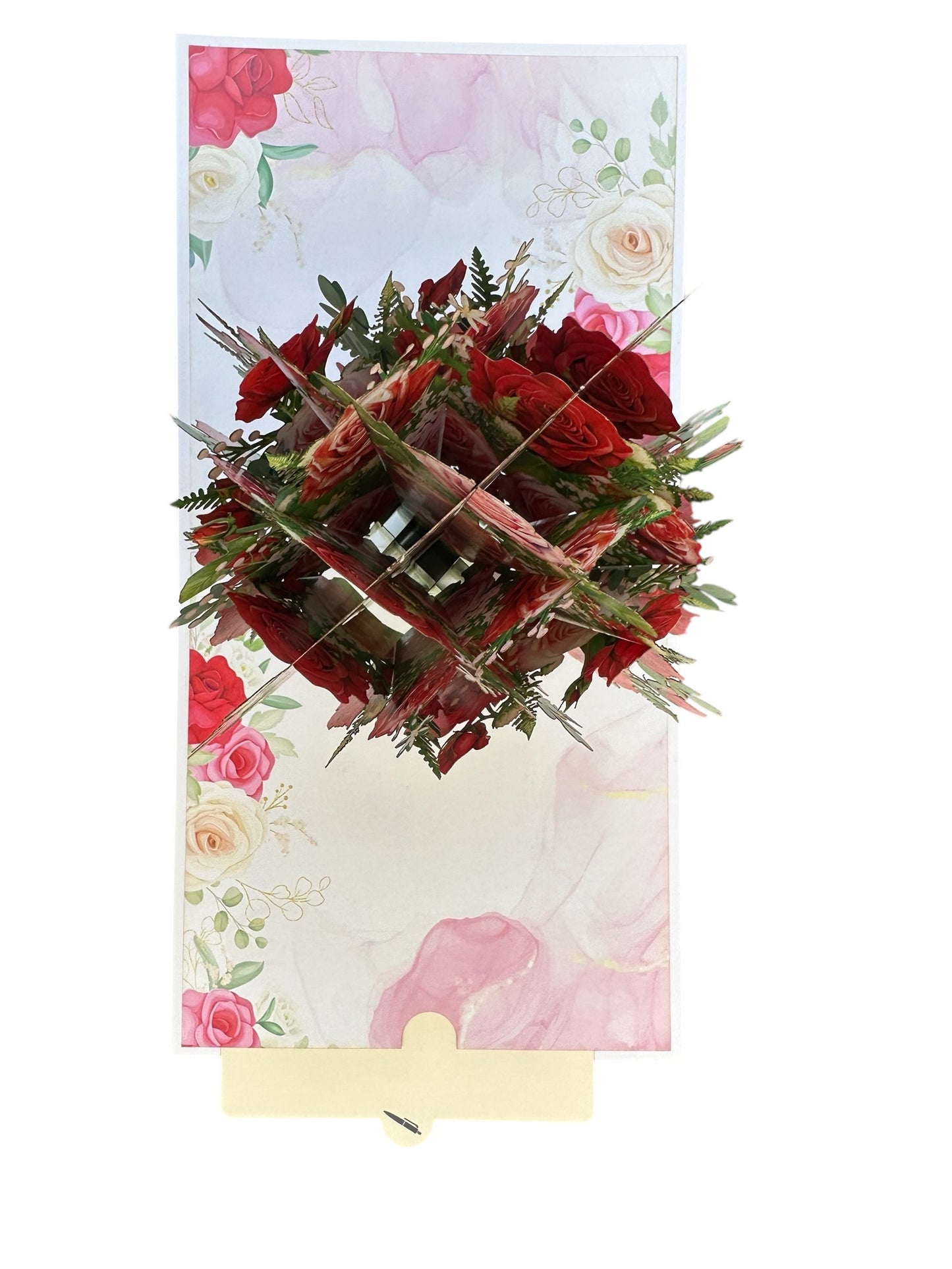 Red Rose Pop Up Card