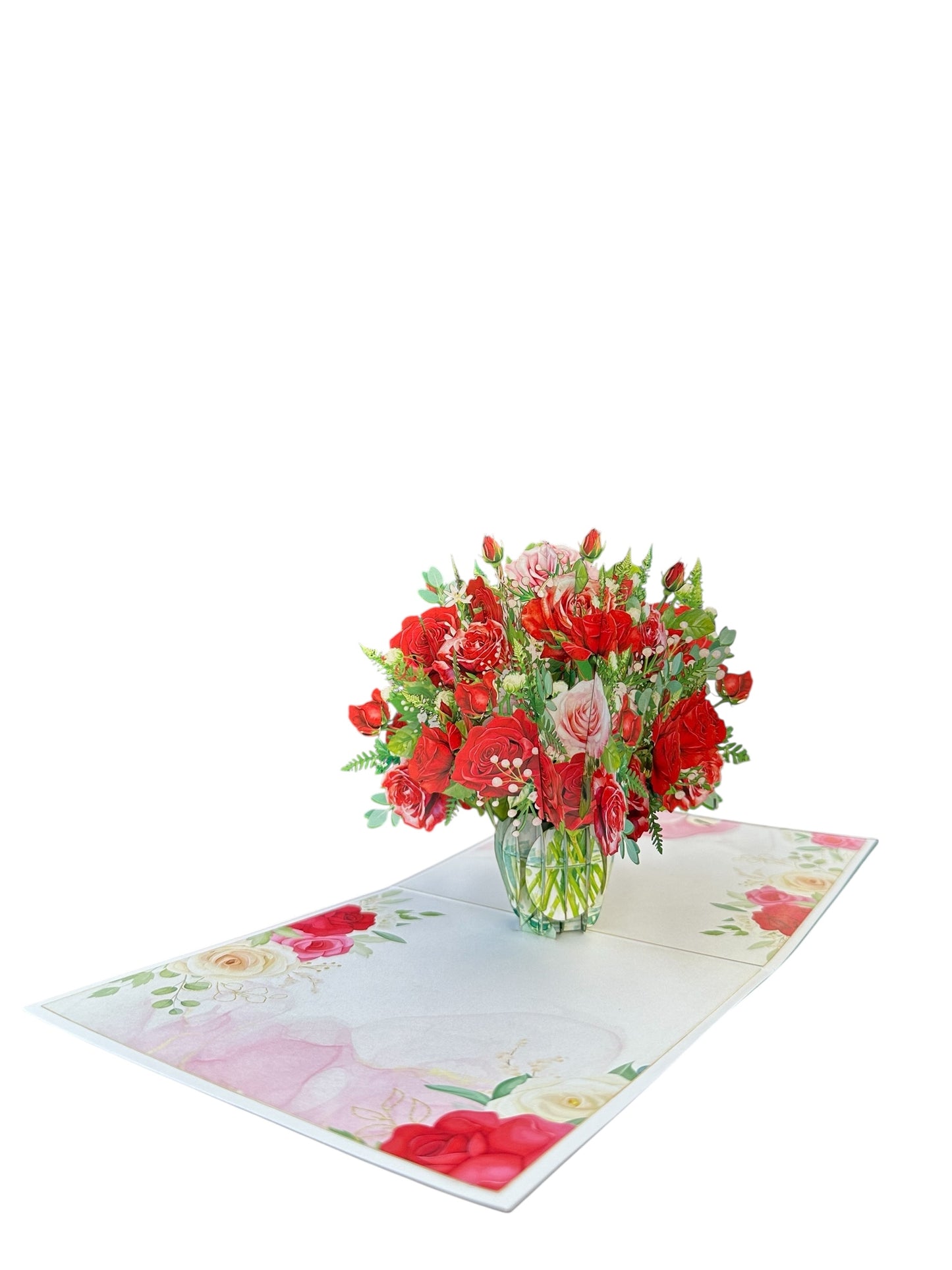 Red Rose Pop Up Card