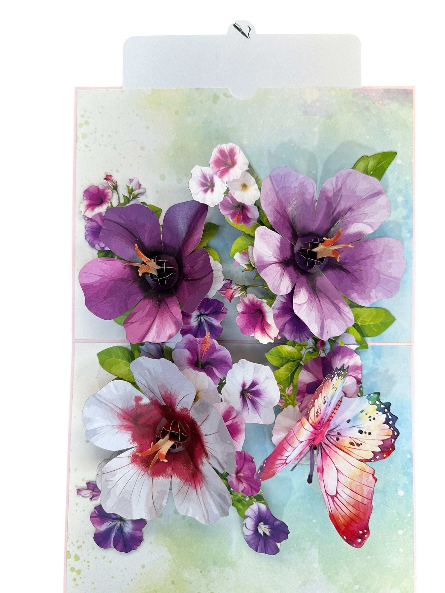 Petunias Flowers  Pop Up Card