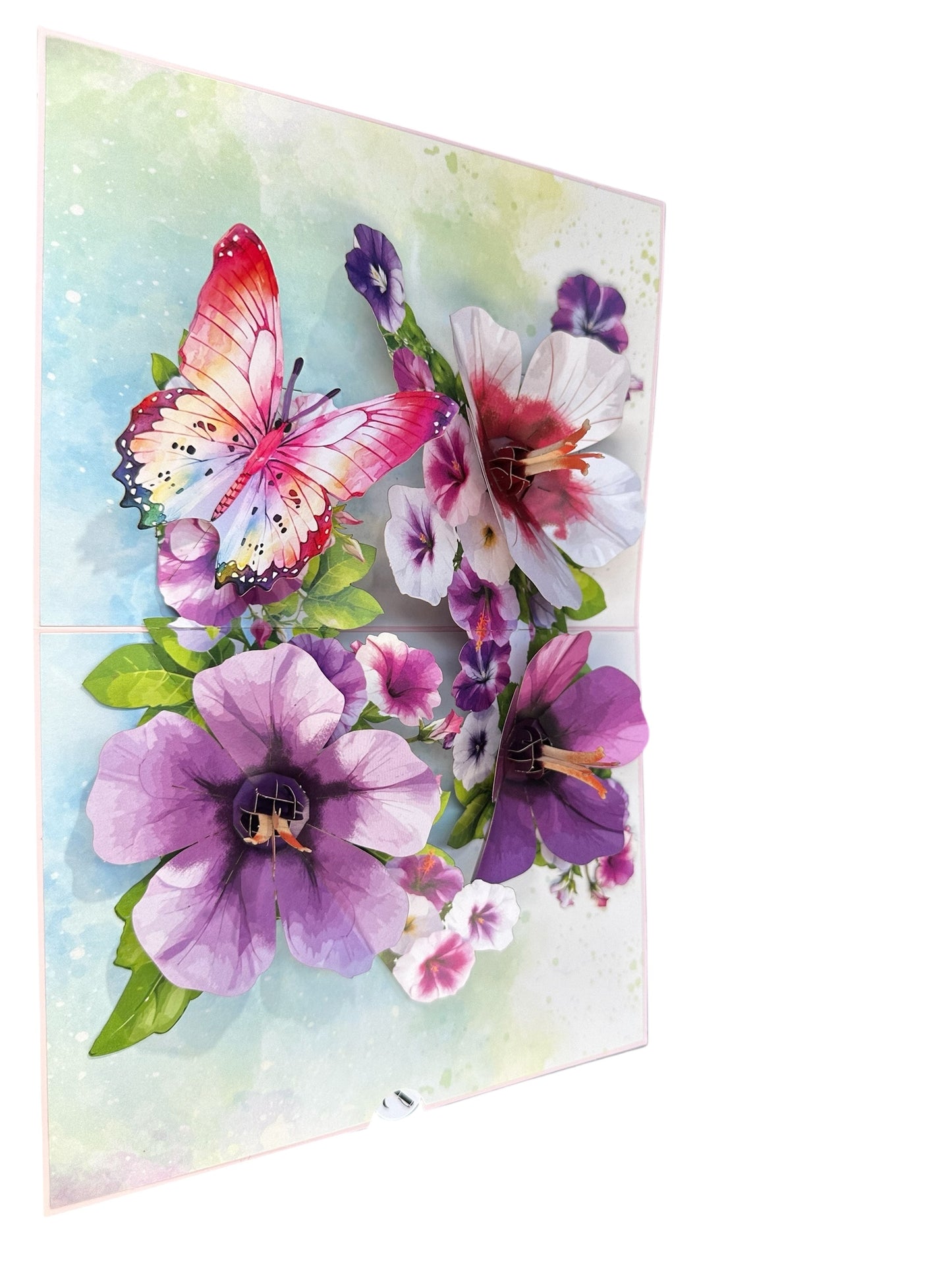 Petunias Flowers  Pop Up Card