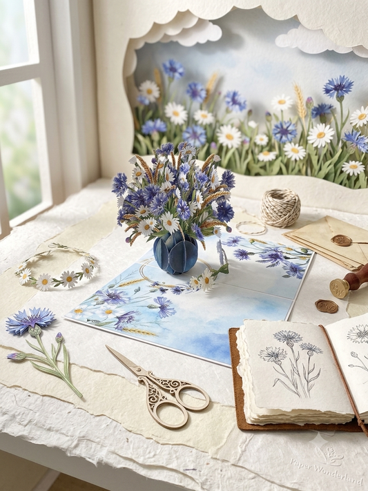 Cornflowers Pop Up Card