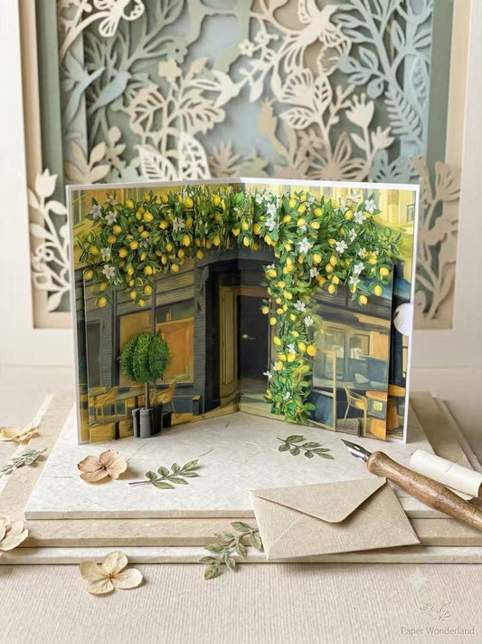 Lemon Cafe  Pop Up Card