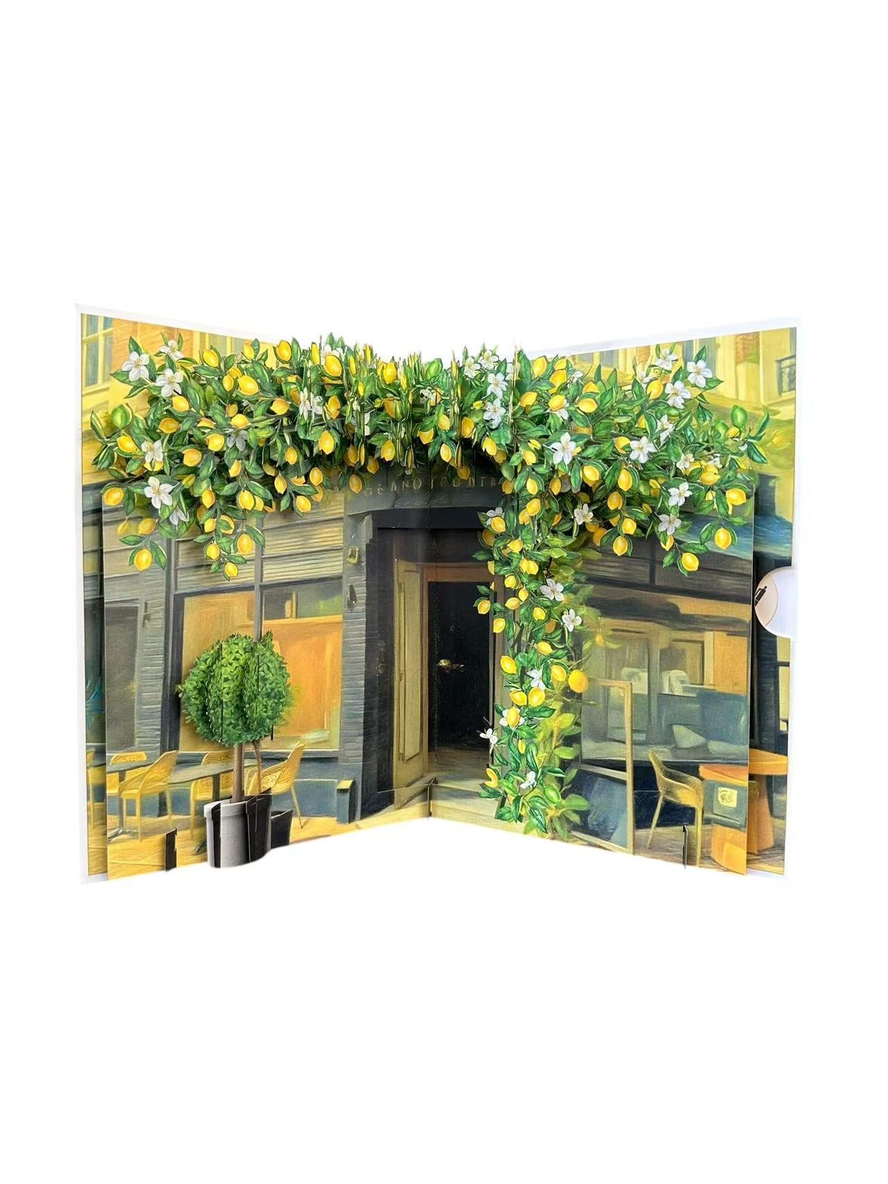 Lemon Cafe  Pop Up Card