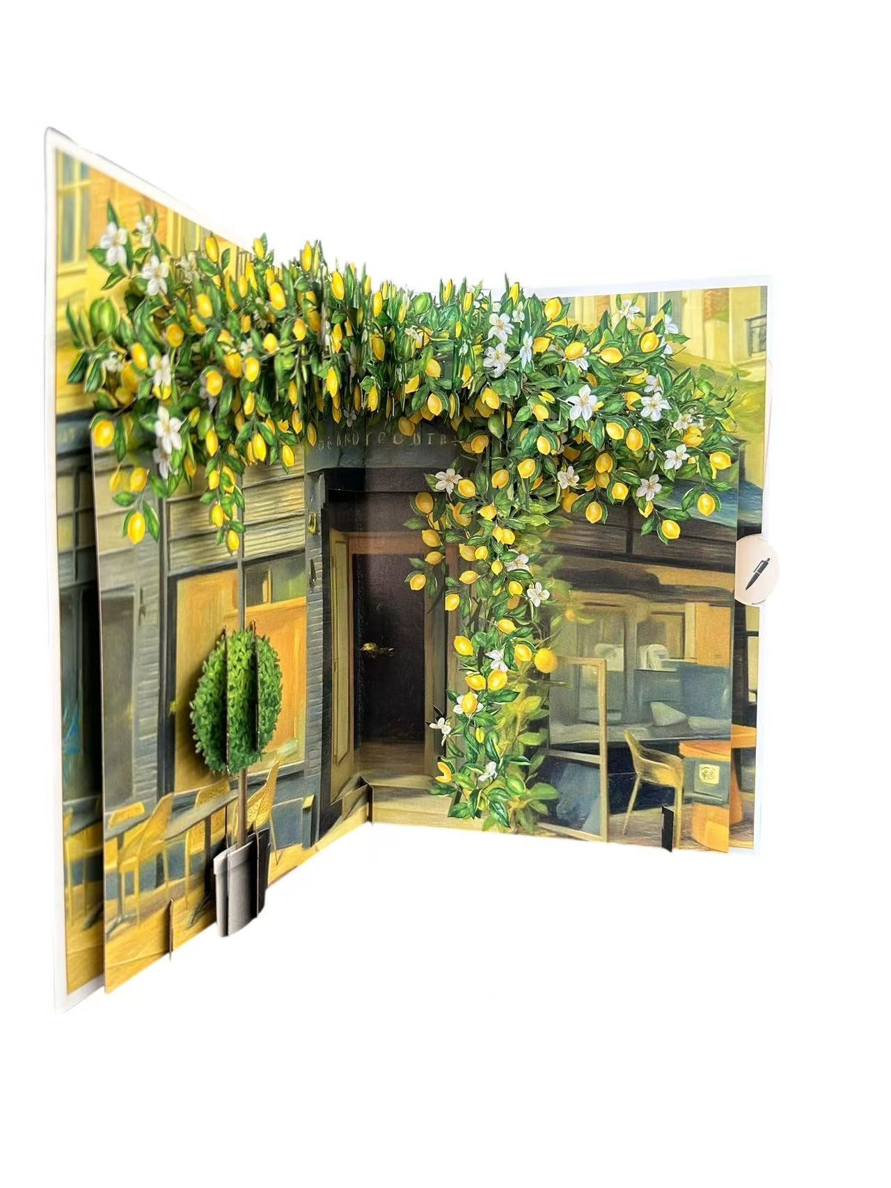 Lemon Cafe  Pop Up Card