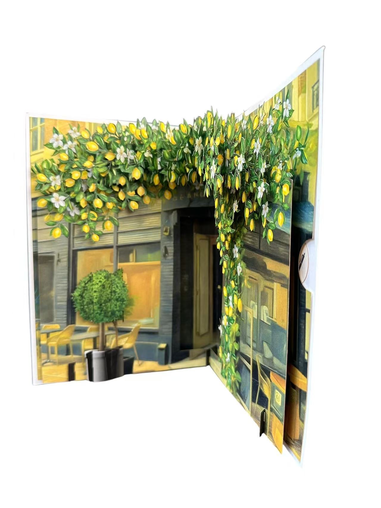 Lemon Cafe  Pop Up Card