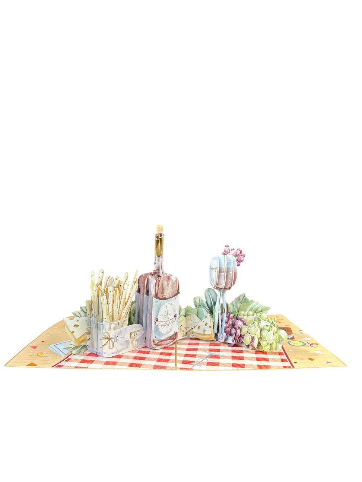 Vintage Wine Birthday Pop Up Card