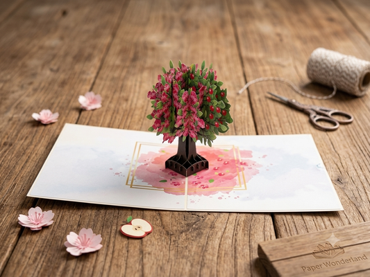Four seasonal tree  Pop Up Card