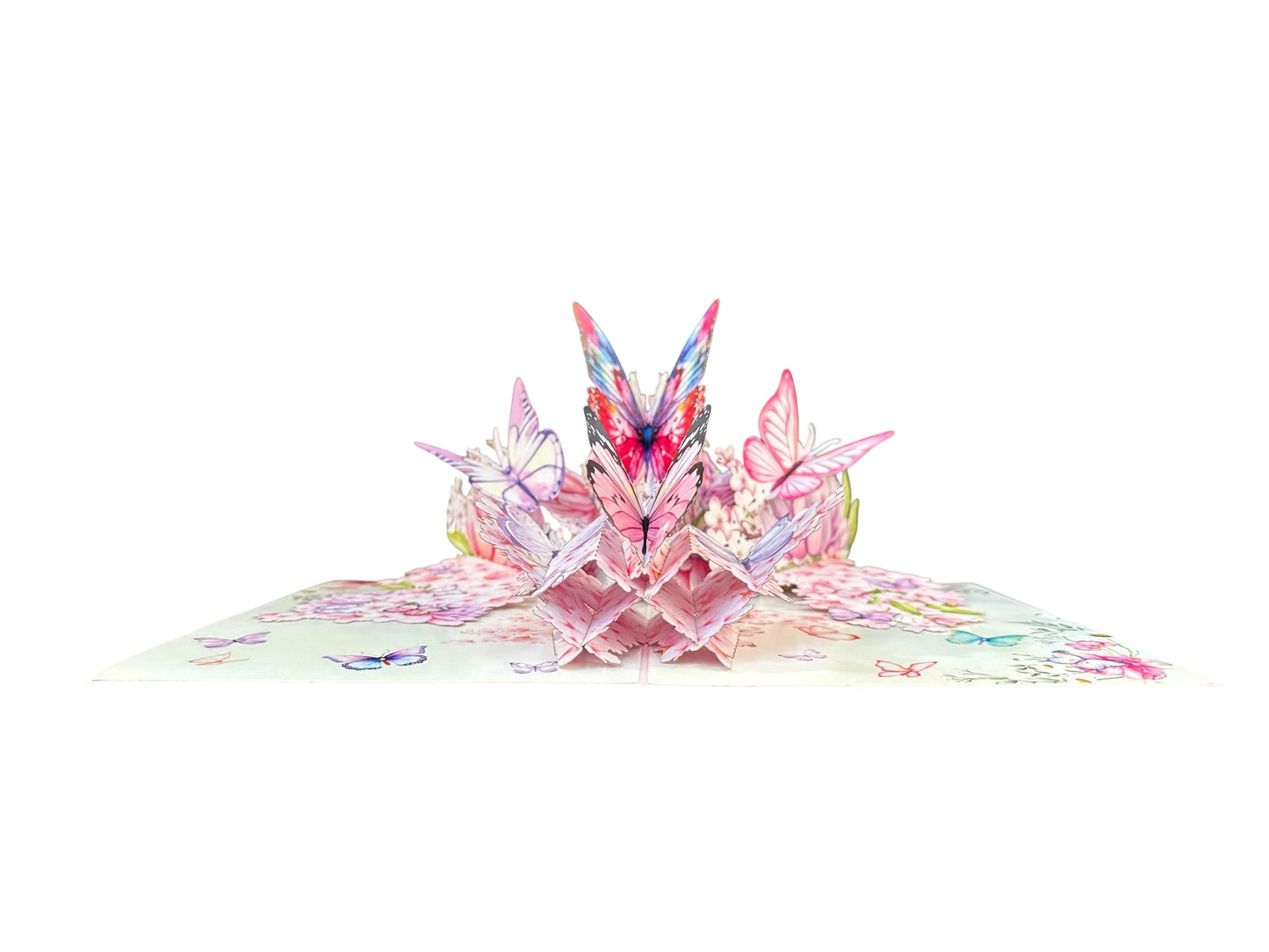 Butterflies and Cherry Flowers  Pop Up Card