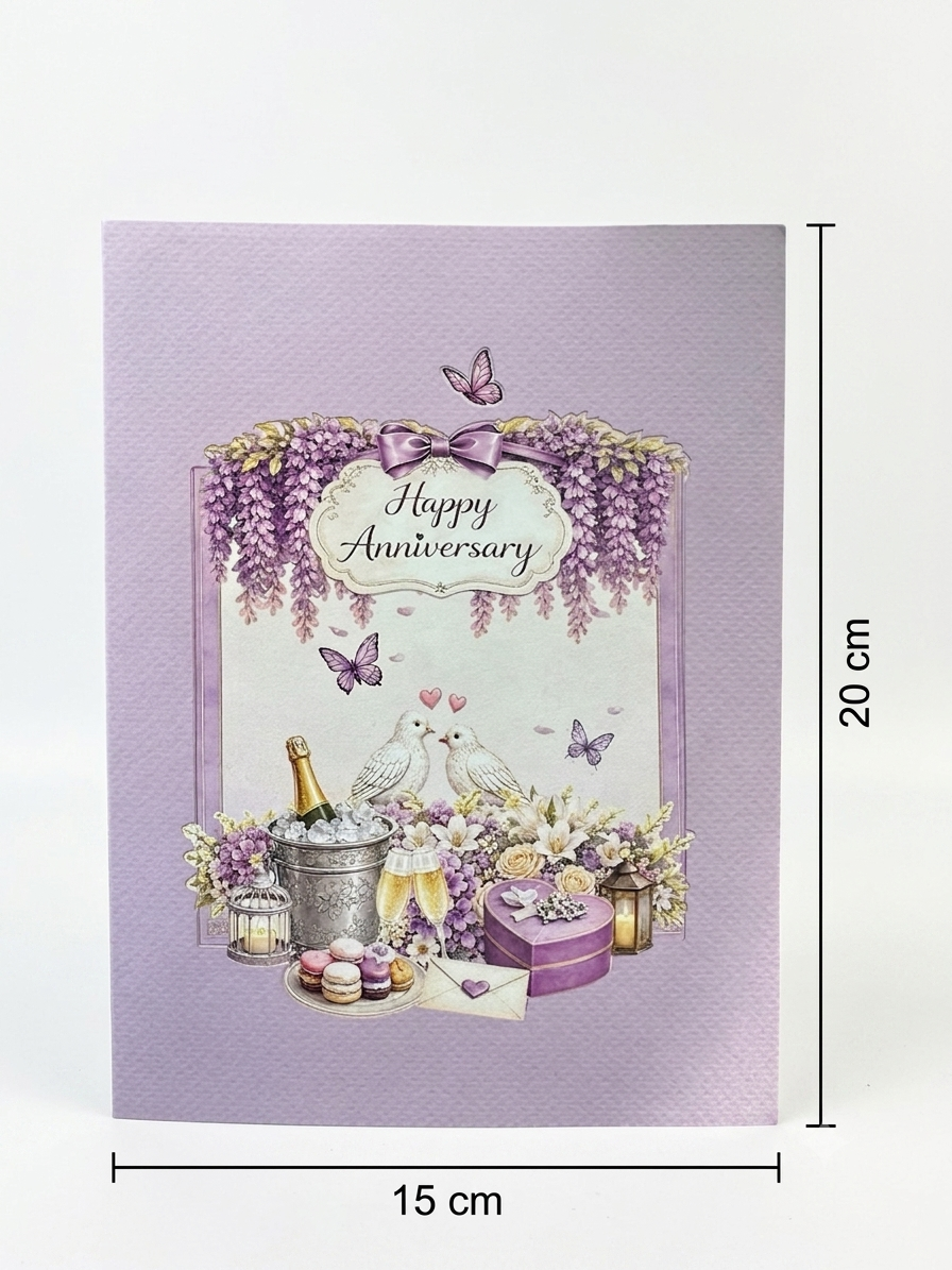 Wedding Anniversary with numbers   Pop Up Card
