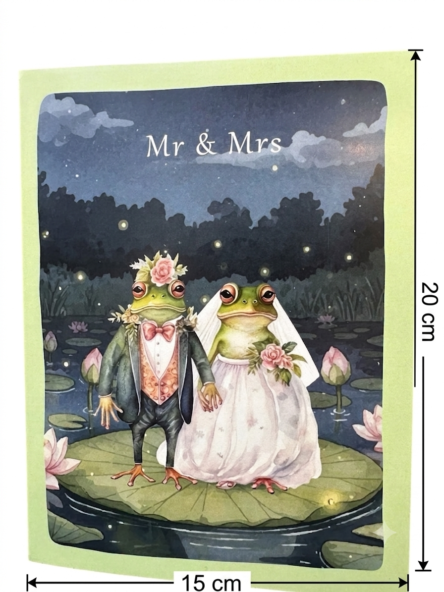 Wedding Frog  Pop Up Card