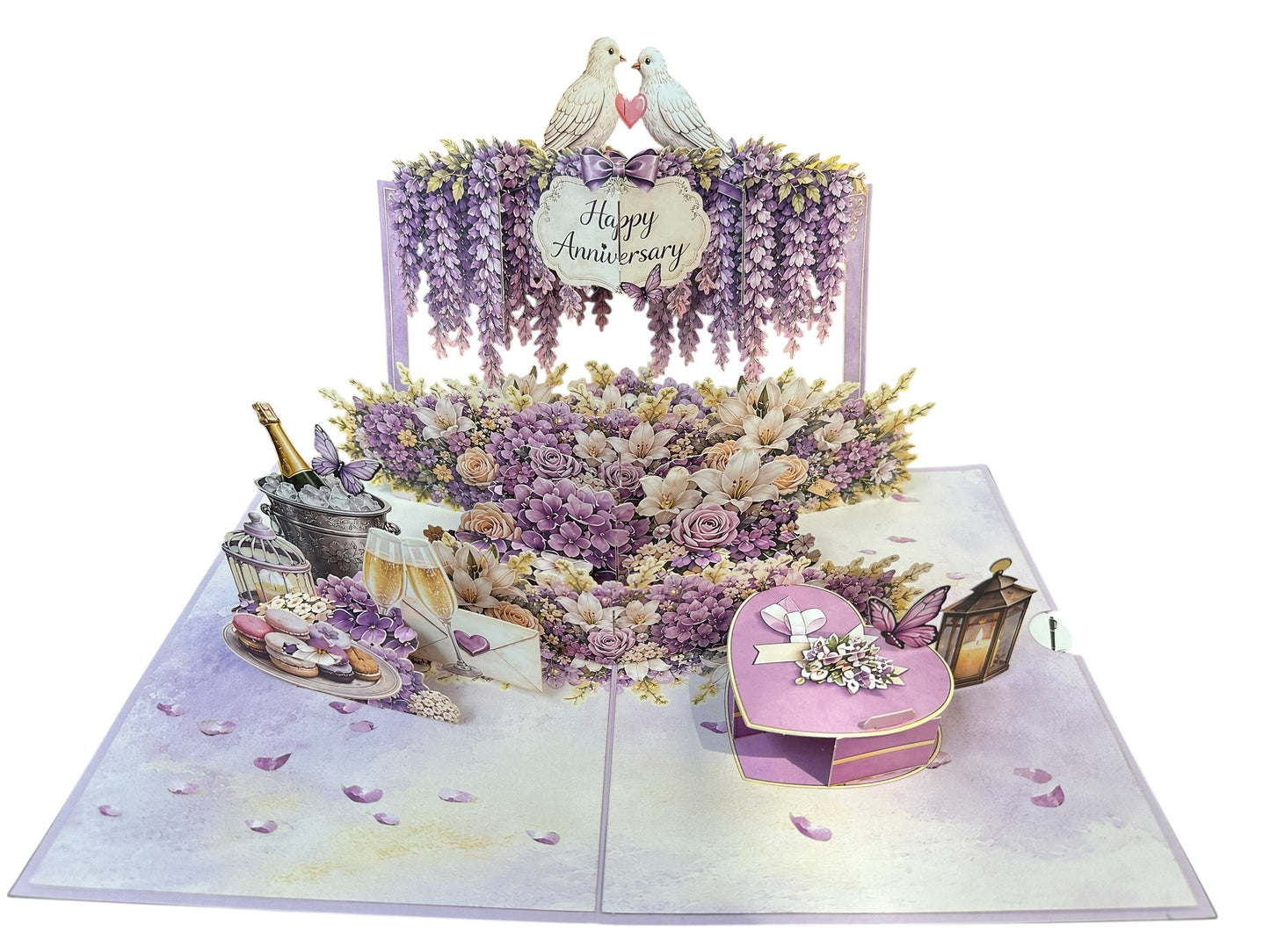 Wedding Anniversary with numbers   Pop Up Card