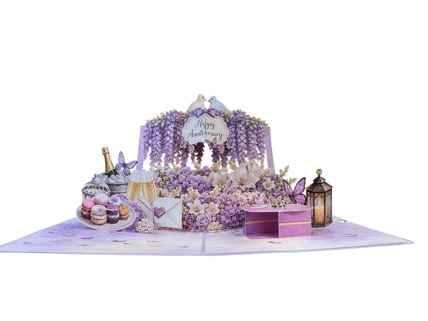 Wedding Anniversary with numbers   Pop Up Card