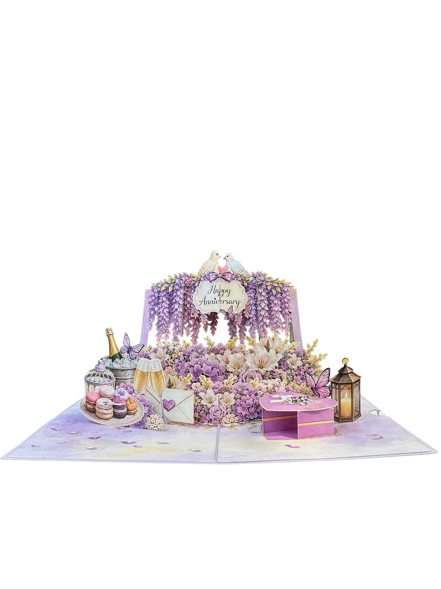 Wedding Anniversary with numbers   Pop Up Card
