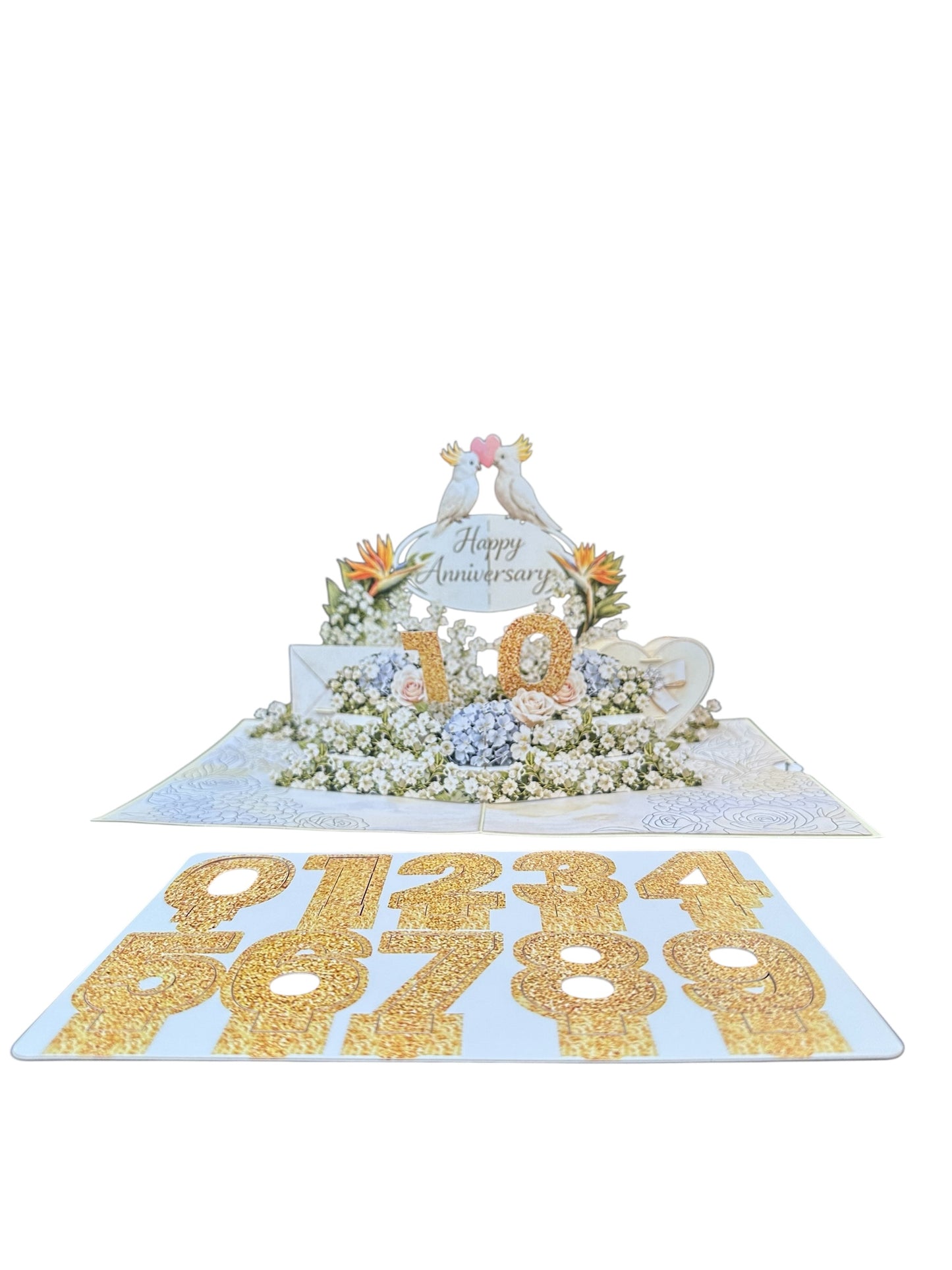 Wedding Anniversary with numbers  Pop Up Card