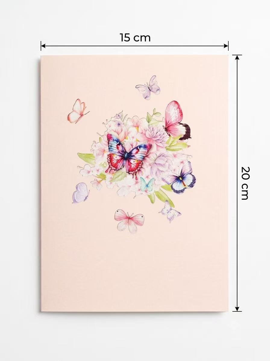 Butterflies and Cherry Flowers  Pop Up Card