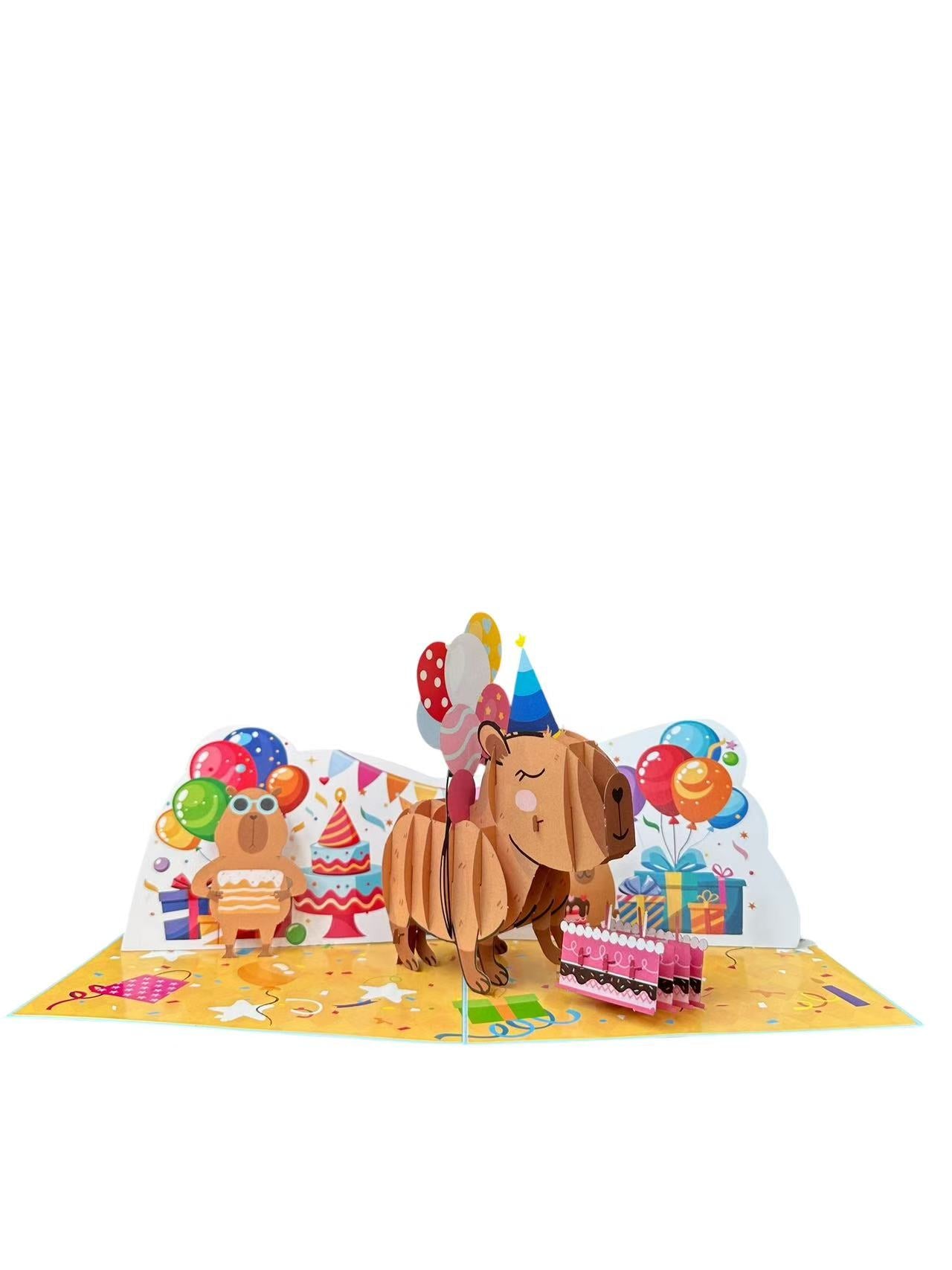 Capy Birthday Pop Up Card