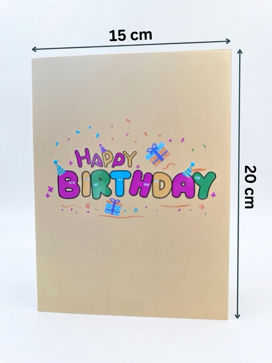 Happy  Birthday with number  Pop Up Card