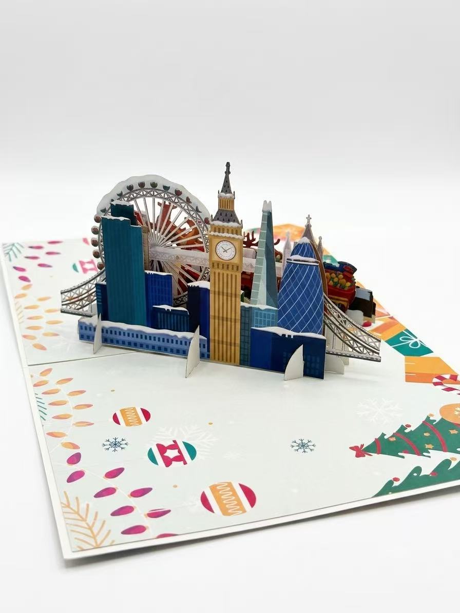 London skyline xmas  Pop Up Card