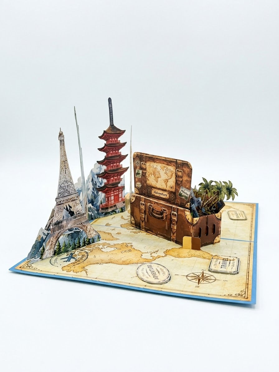 Travel adventure  Pop Up Card
