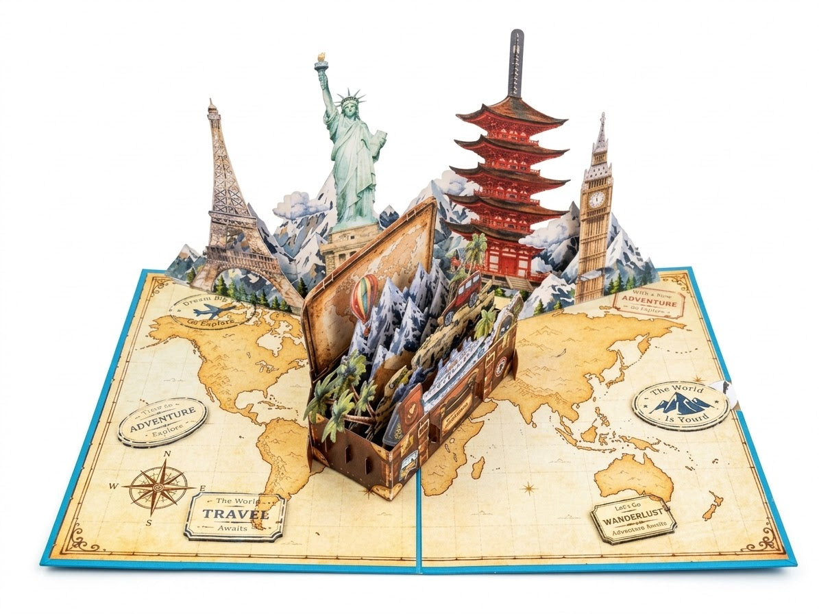 Travel adventure  Pop Up Card