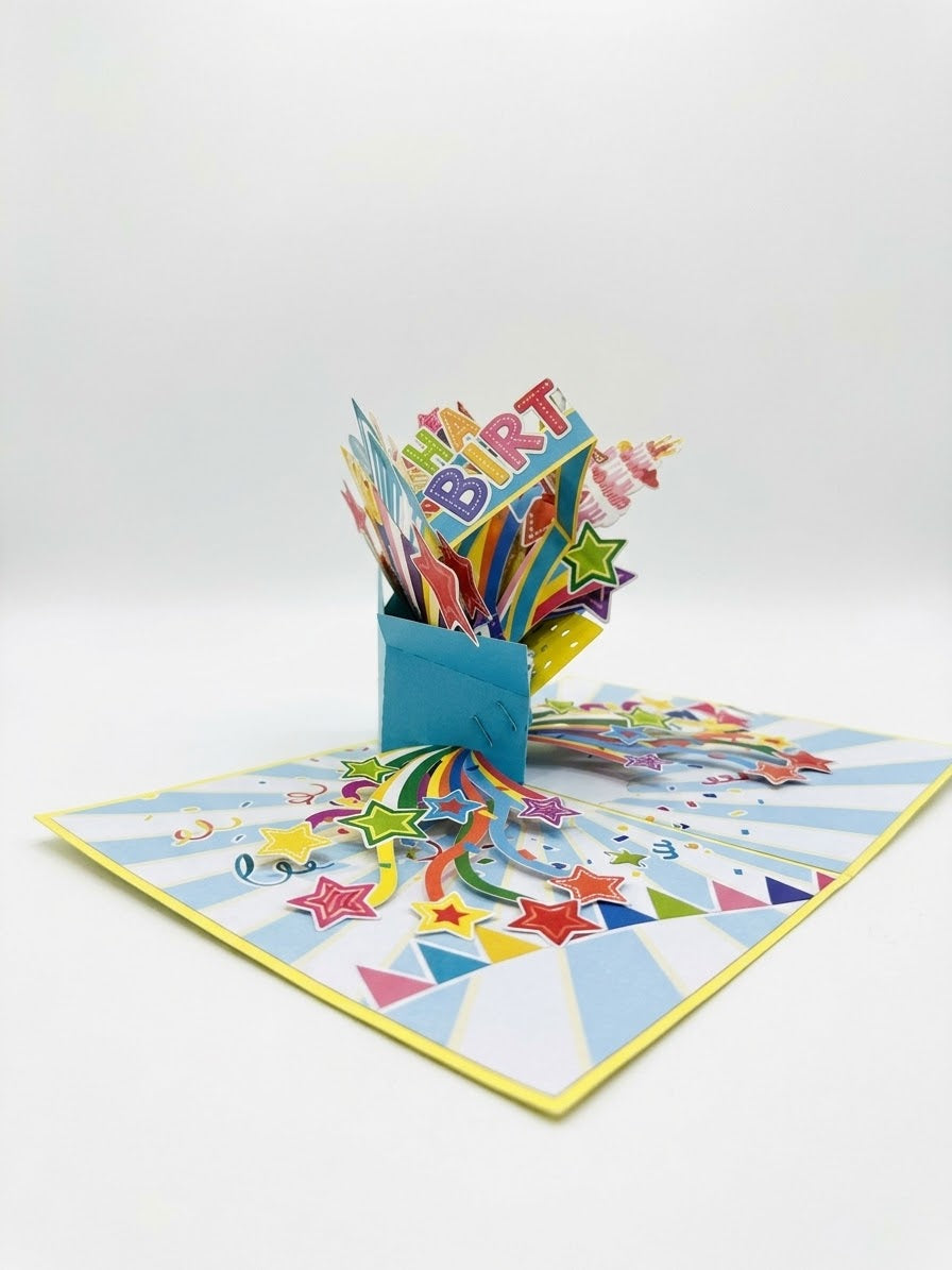 Happy Birthday with numbers  Pop Up Card